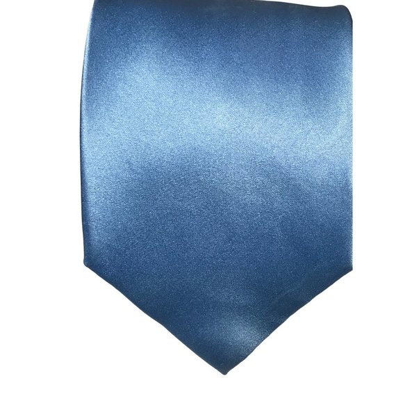 Stafford Performance Silk Blue Standard Neck Tie 60 x 3.5 Retro Street Club Luxu - Picture 1 of 5